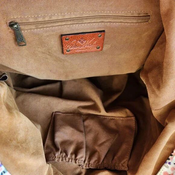 Patricia Nash Floral Cotton/Italy Leather Lady Handbag/Shoulder Bag - Picture 10 of 16